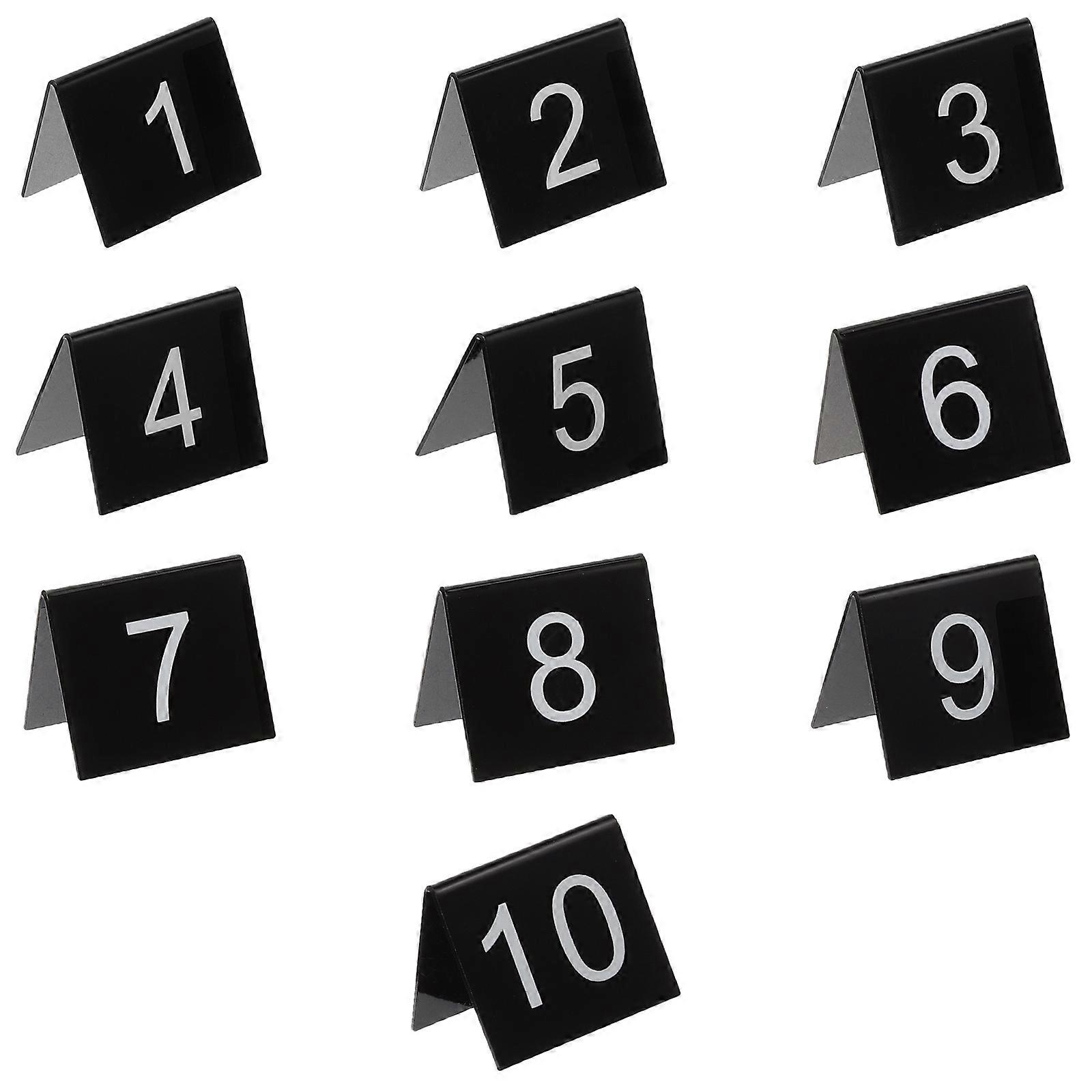 10 pcs Triangle Number Markers Acrylic Number Sign Crime Scene Markers Evidence Markers (1-10)