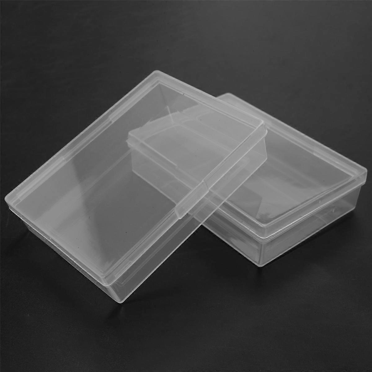 10Pcs Box Trading Card Case Card Storage Organizer Clear Card Case Plastic Storage Box for Gaming C