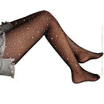Netzstrumpfhose Damen Mit Strass - Glitzer Strumpfhose Für Party & Cosplay