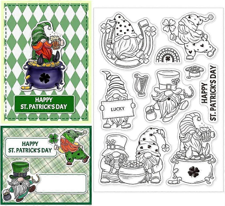 1Sheet Gnome Theme Clear Silicone Stamps