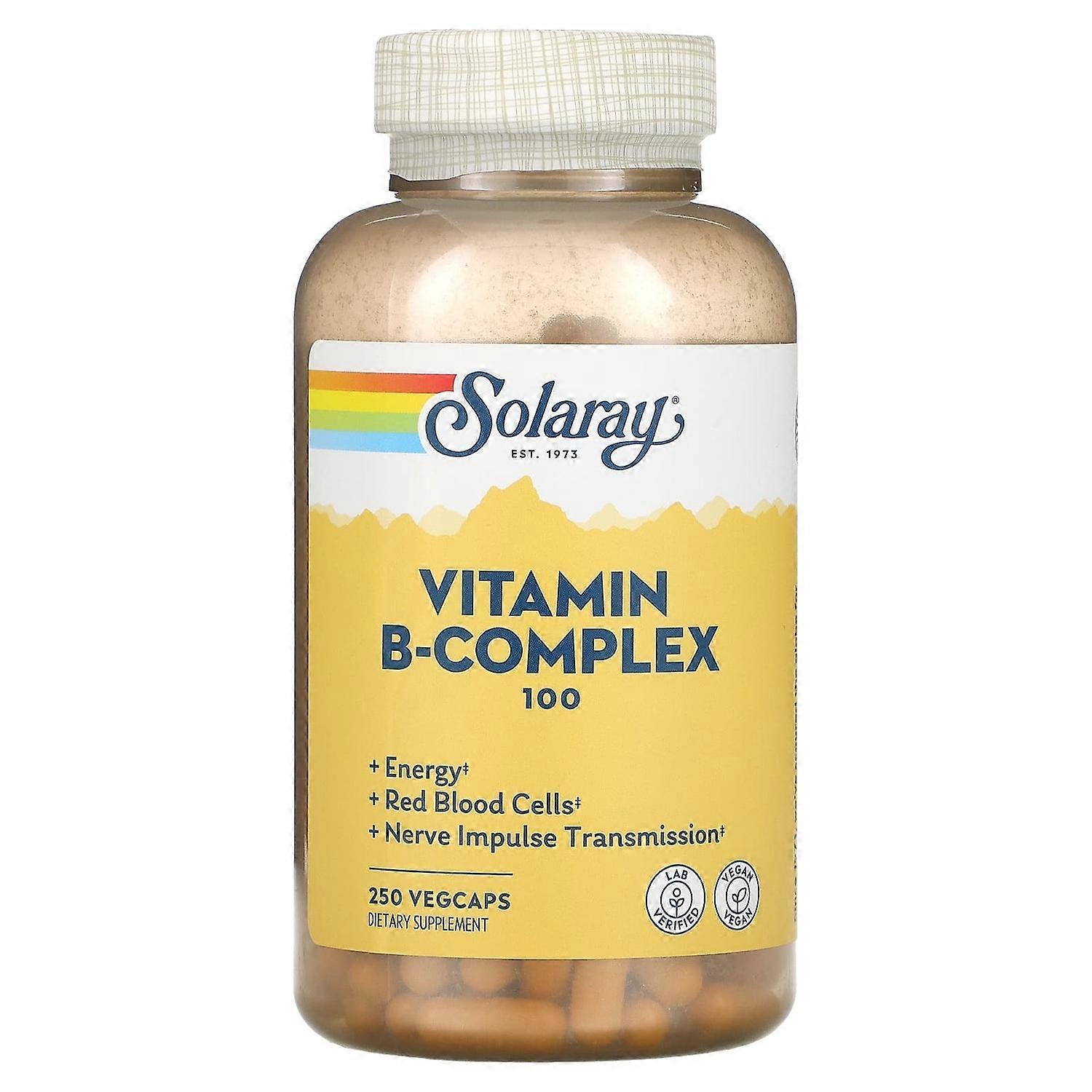 Solaray, Vitamin B-Complex 100 , 250 VegCaps