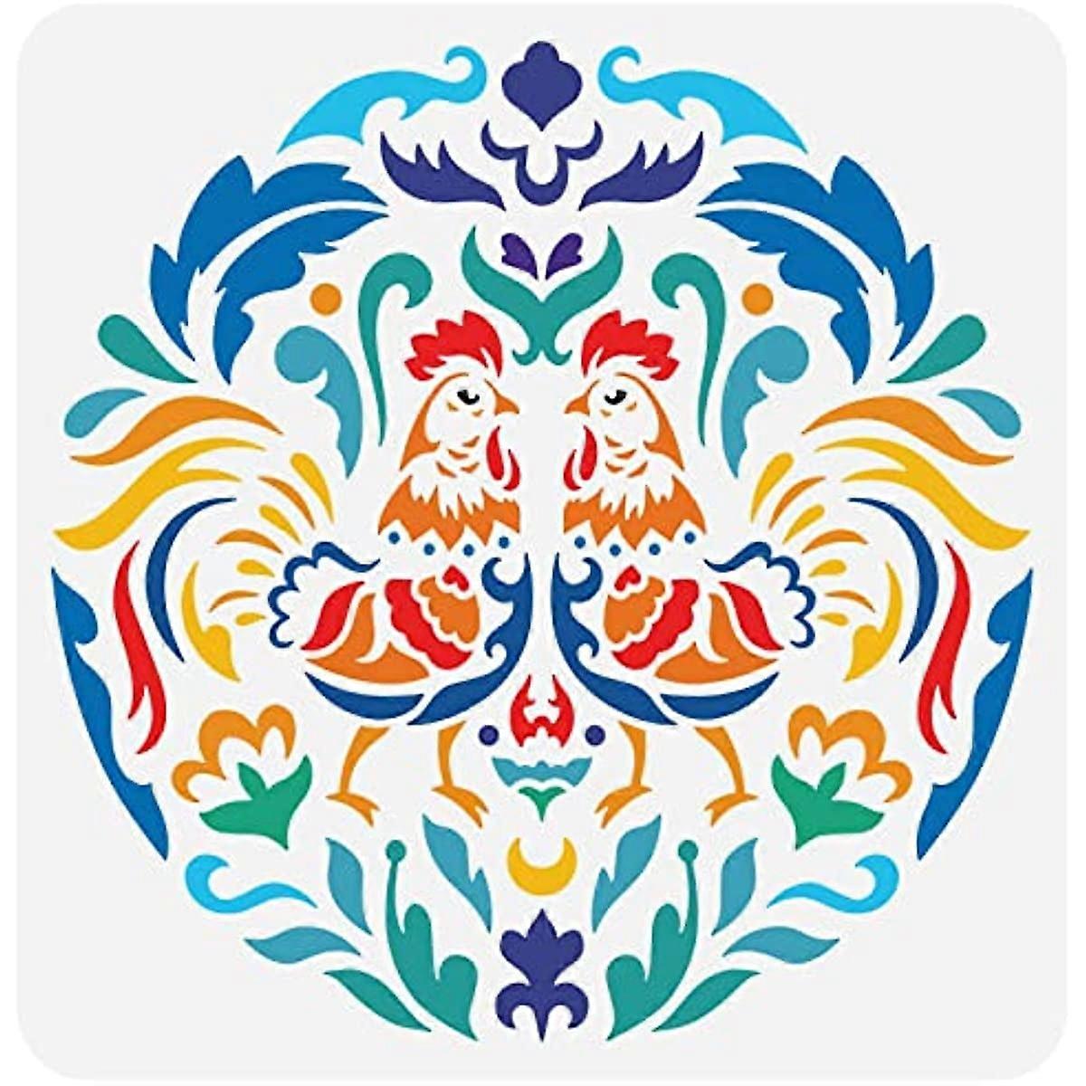 4PCS Rabbit Painting Stencils Happy Easter Decoration Plastic Long-Eared Bunny Stencil Easter Egg Art Craft Stencil