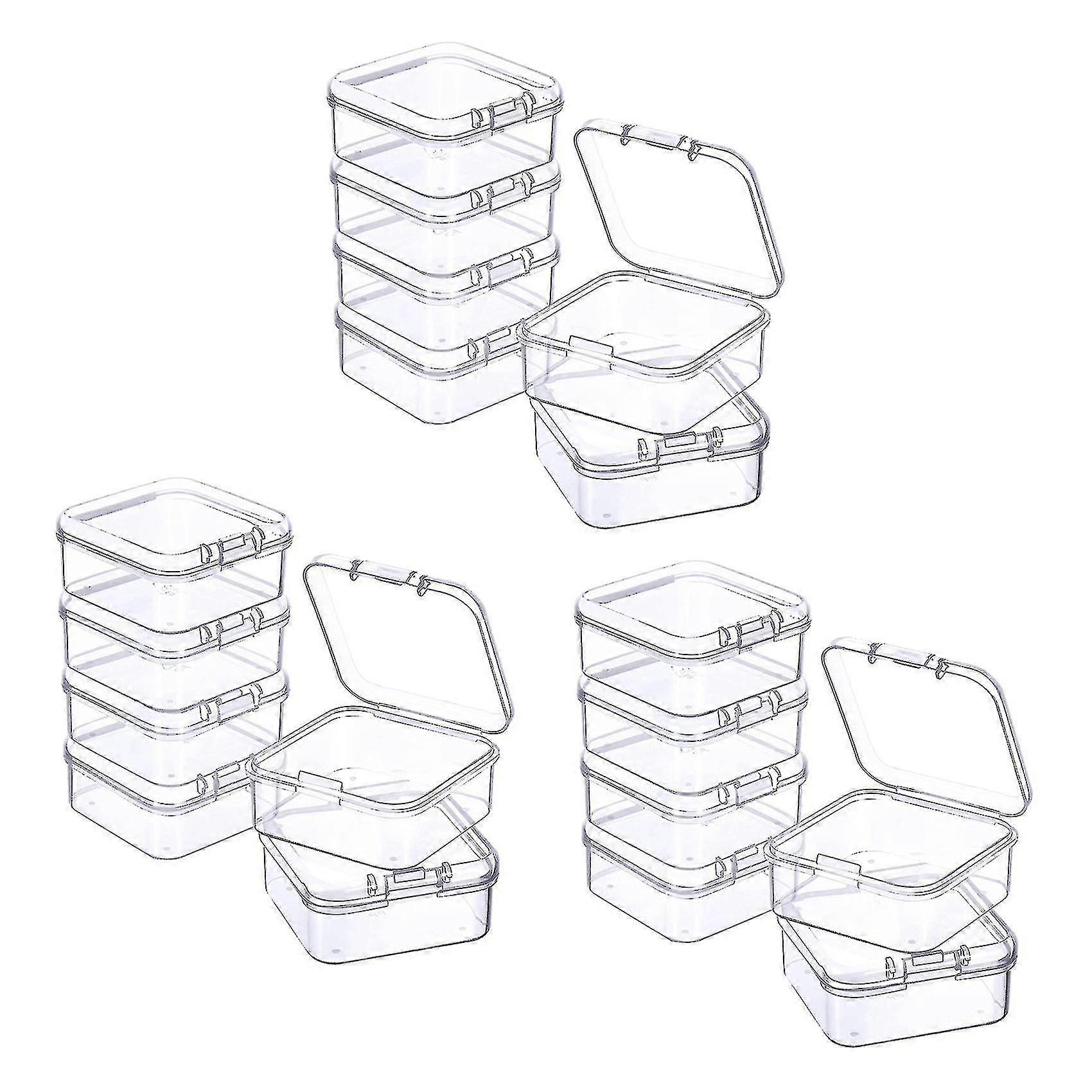 2024 6 Pieces Plastic Clear Storage Box For Collecting Small Items, Beads
