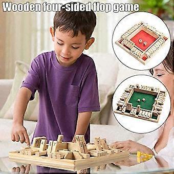 Gioco Da Tavolo Shut The Box In Legno – Per 4 Giocatori, Dadi E Mattonelle Numerate, Educativo Per Bambini, In Legno Di Tiglio
