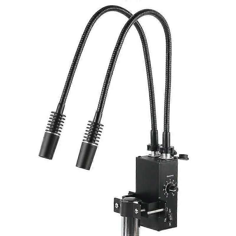 6w 6500k Dual Led Gooseneck Light Adjustable Spot Light Lamp Industrial Microscope Illuminator For Stereo Microscope