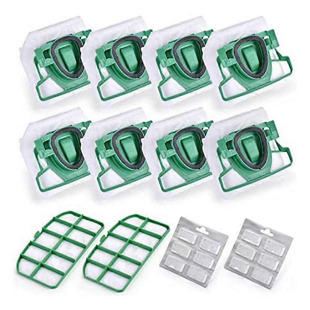 For VK200 FP200 Parts for Vorwerk Kobold Vacuum Bag Replacement Filter 8 VK200 Bags+2 HEPA Filters+