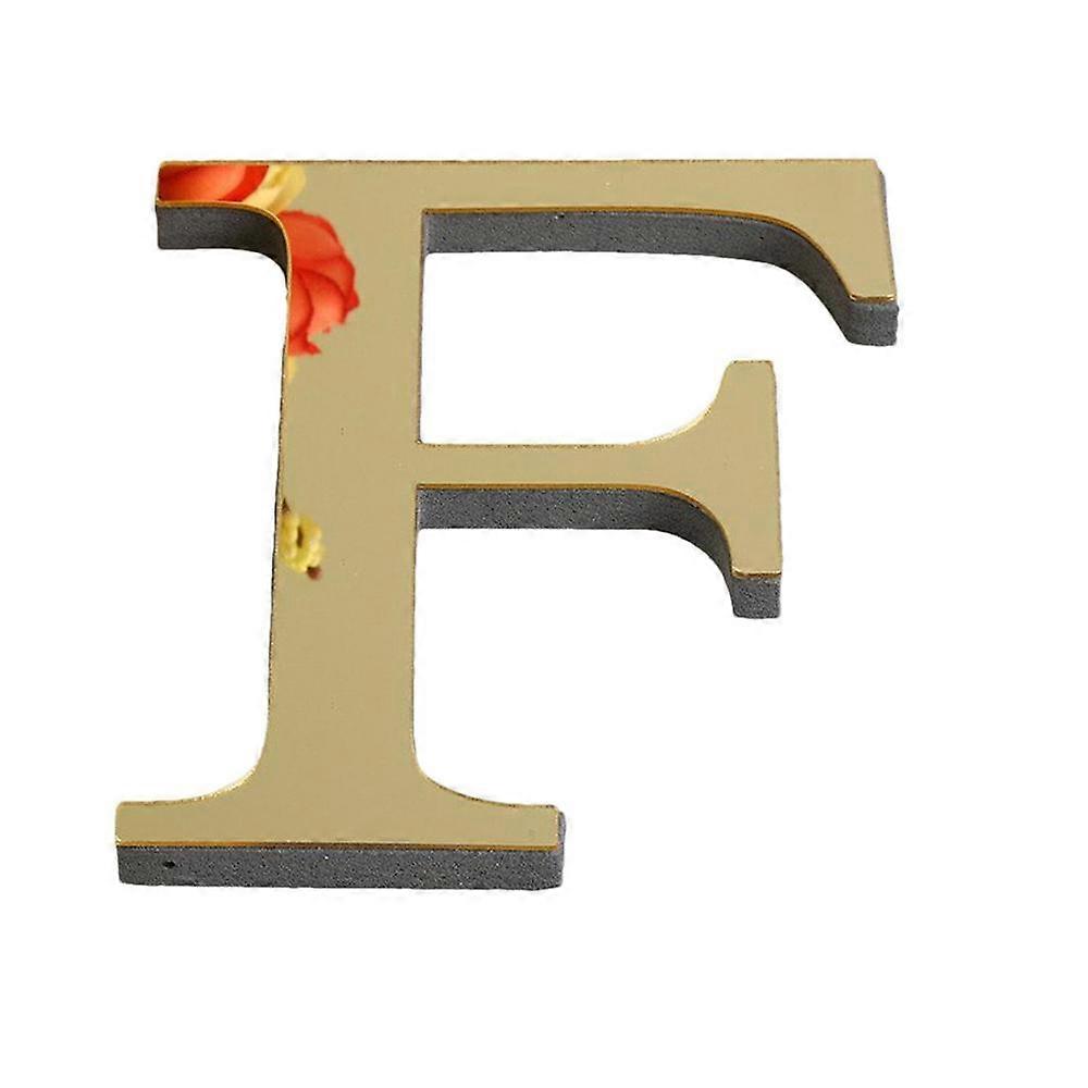 אותיות אקריליות לקיר 3D אלפבית מדבקות קיר אותיות זהב בהיר מראה DIY מדבקת קיר אקריליק לקישוט קיר