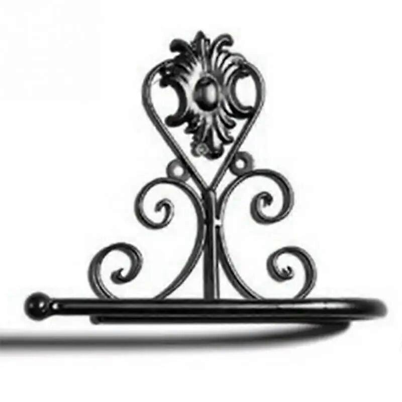 Rautainen wc-paperirullateline, kylpyhuoneen seinälle kiinnitettävä teline, wc-paperiteline, 1 kpl, vintage-mustavalkoinen pronssipaperiteline 05