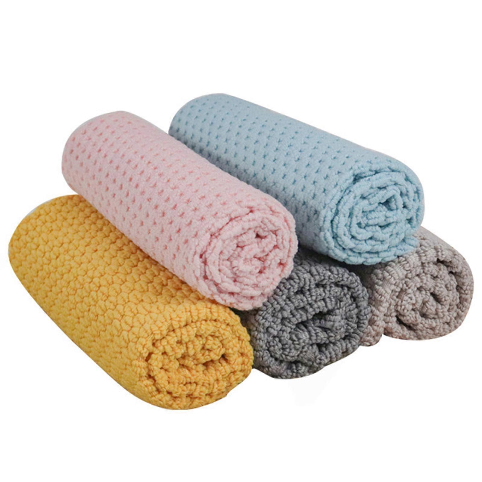5pcs Reusable Cleaning Cloths No Water Marks Cleaning Cloths for Pots Bowls Tables Chairs