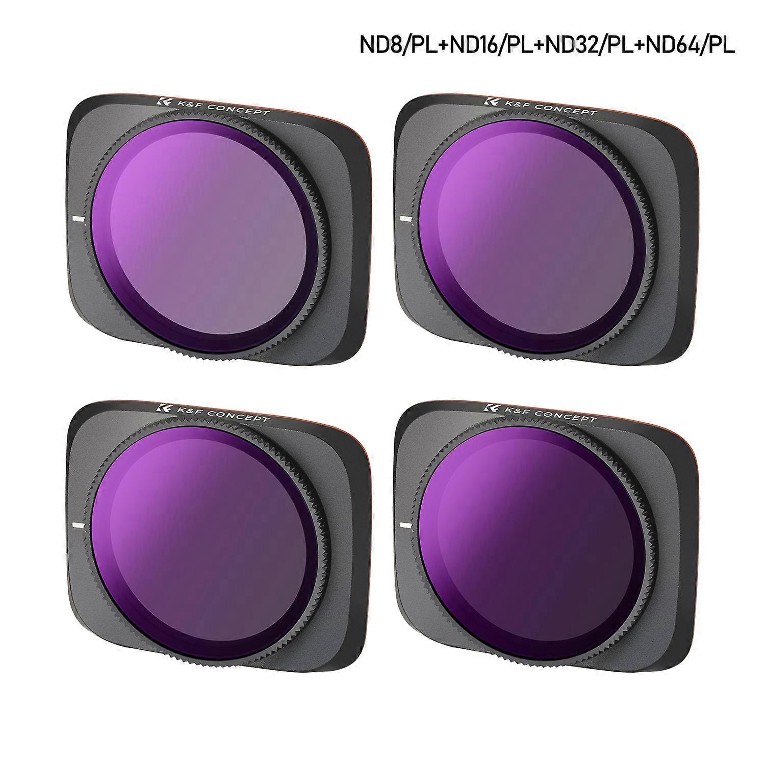 Filter Drone Konsep untuk Set Filter DJI AIR 2S ND8/PL ND16/PL ND32/PL ND64/PL 4 Buah Kaca Filter Lensa Kamera dengan Baling-Baling