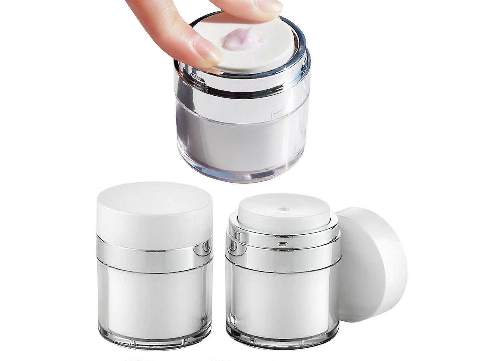 2PCS Travel Empty Cosmetic Container Jar Refillable Pump Press Makeup Container