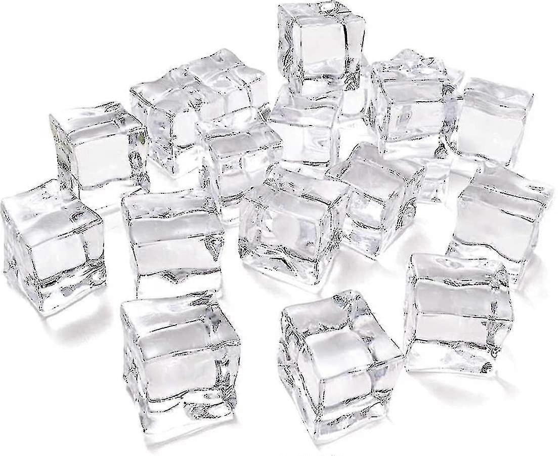 مكعبات ثلج أكريليك ، مكعبات ثلج مزيفة واضحة لتزيين البار ، حشو المزهريات ، دعائم التصوير الفوتوغرافي ، الحرف الفنية (2 * 2 سم)