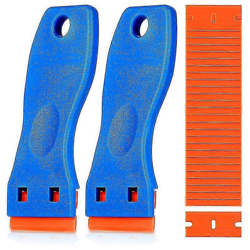 Plastic Blade Scraper, 2pcs Scraper Tool With 100pcs Plastic Blades