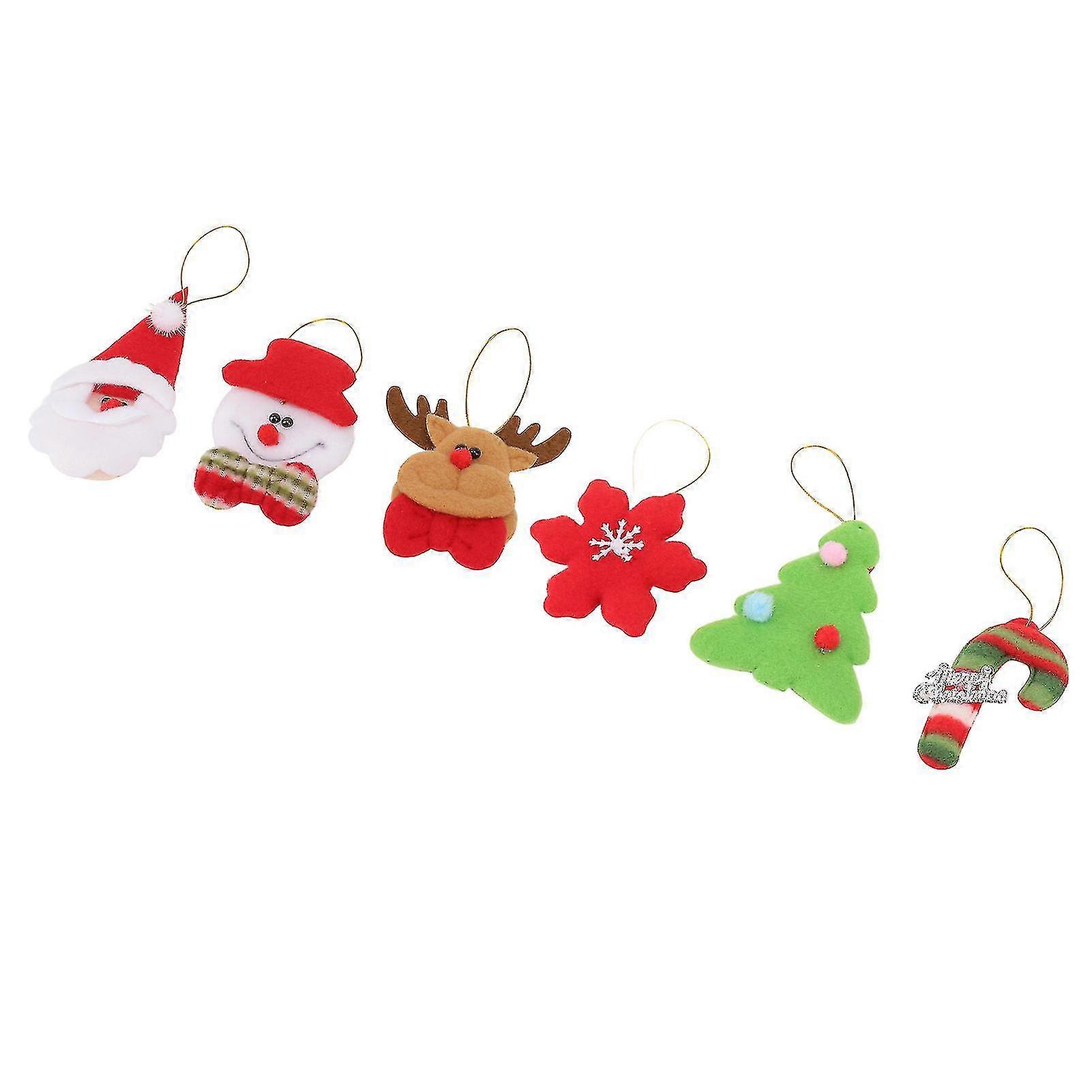 Tree Decorations Snowflakes Elk Santa Snowman Home Garden