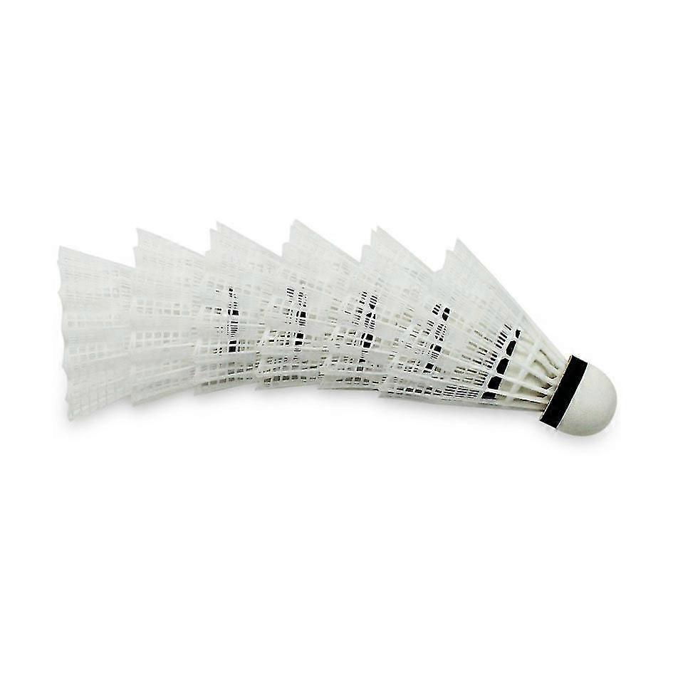 6pcs Fine Sporting Soft Plastic Badminton Shuttlecock White