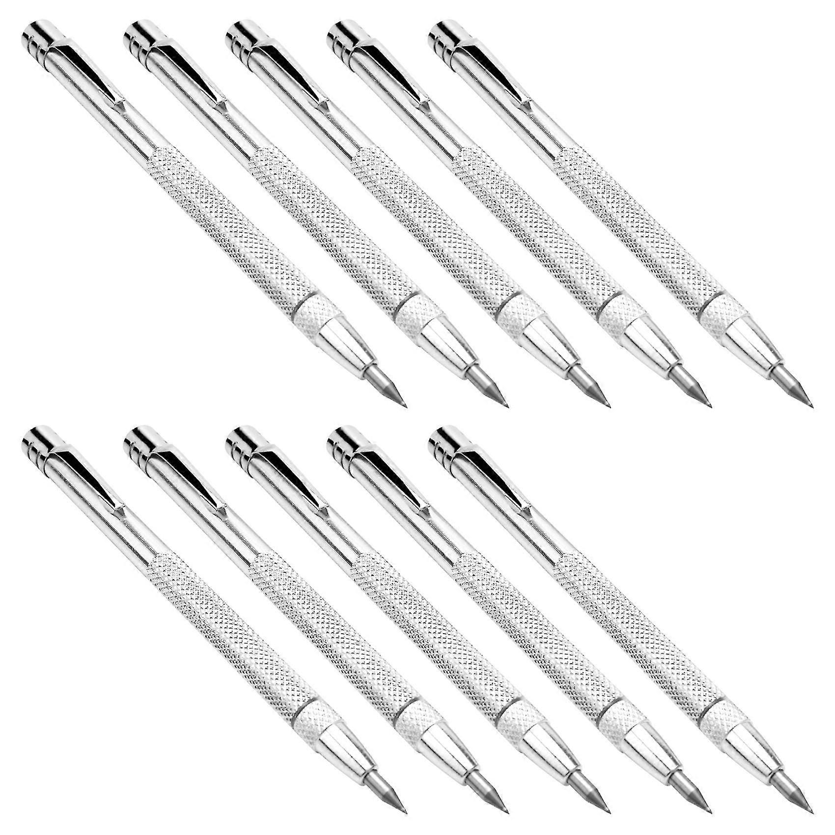 10 Pieces Tungsten Carbide Scriber With Magnet Aluminium Etching Engraving Pen With Clip For Cerami