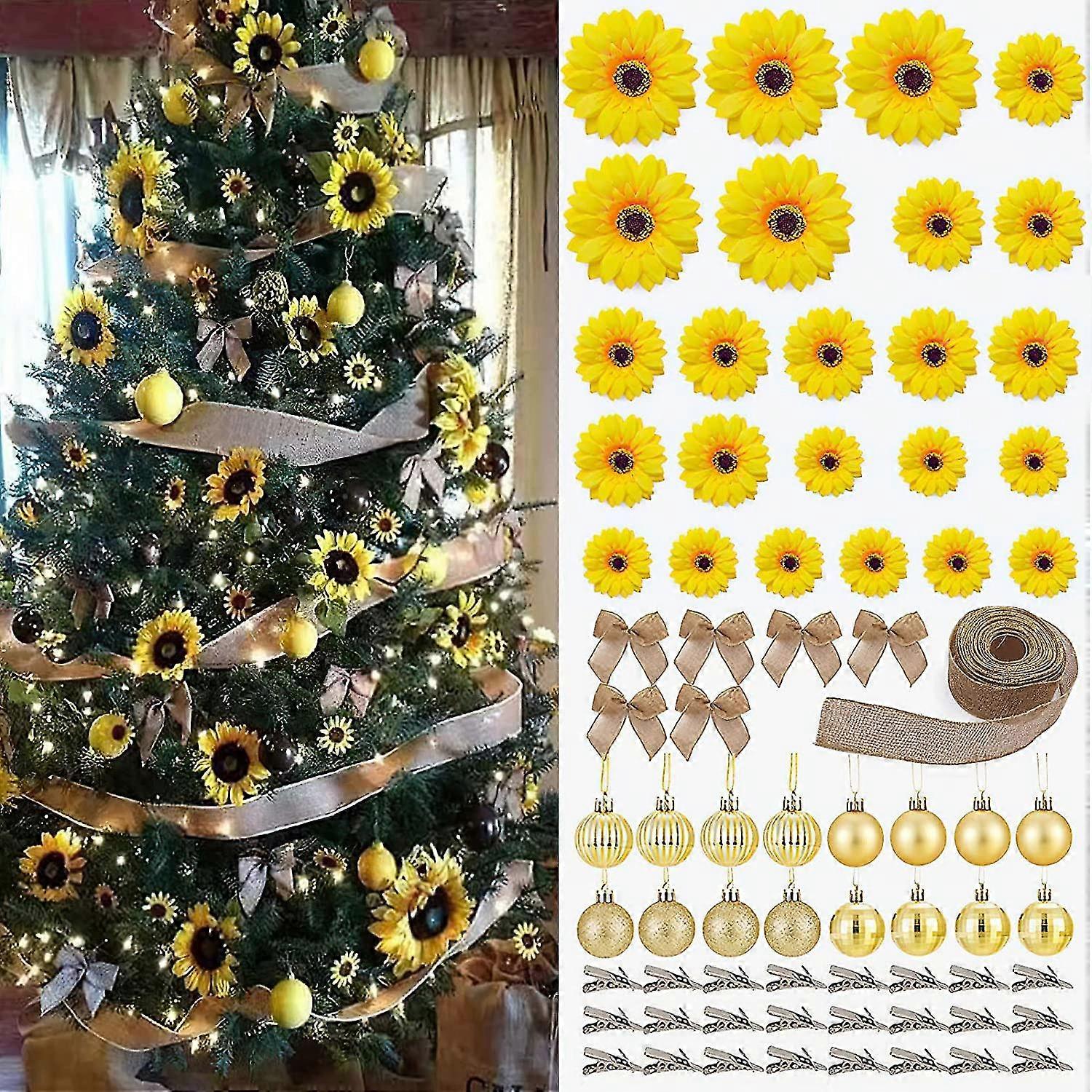 71pcs christmas tree flowers set