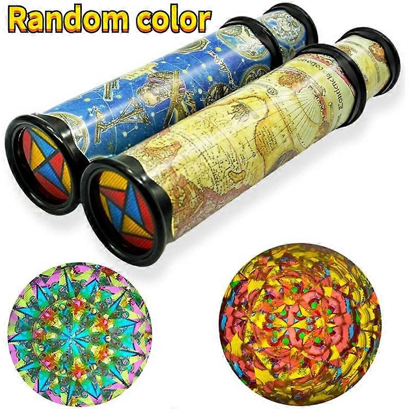 2 Pack Classic Kaleidoscope Toy,Magic Rotating Kaleidoscope,Stretchable Long World Kaleidoscope,Educational Toy Kaleidoscope for Children Gifts