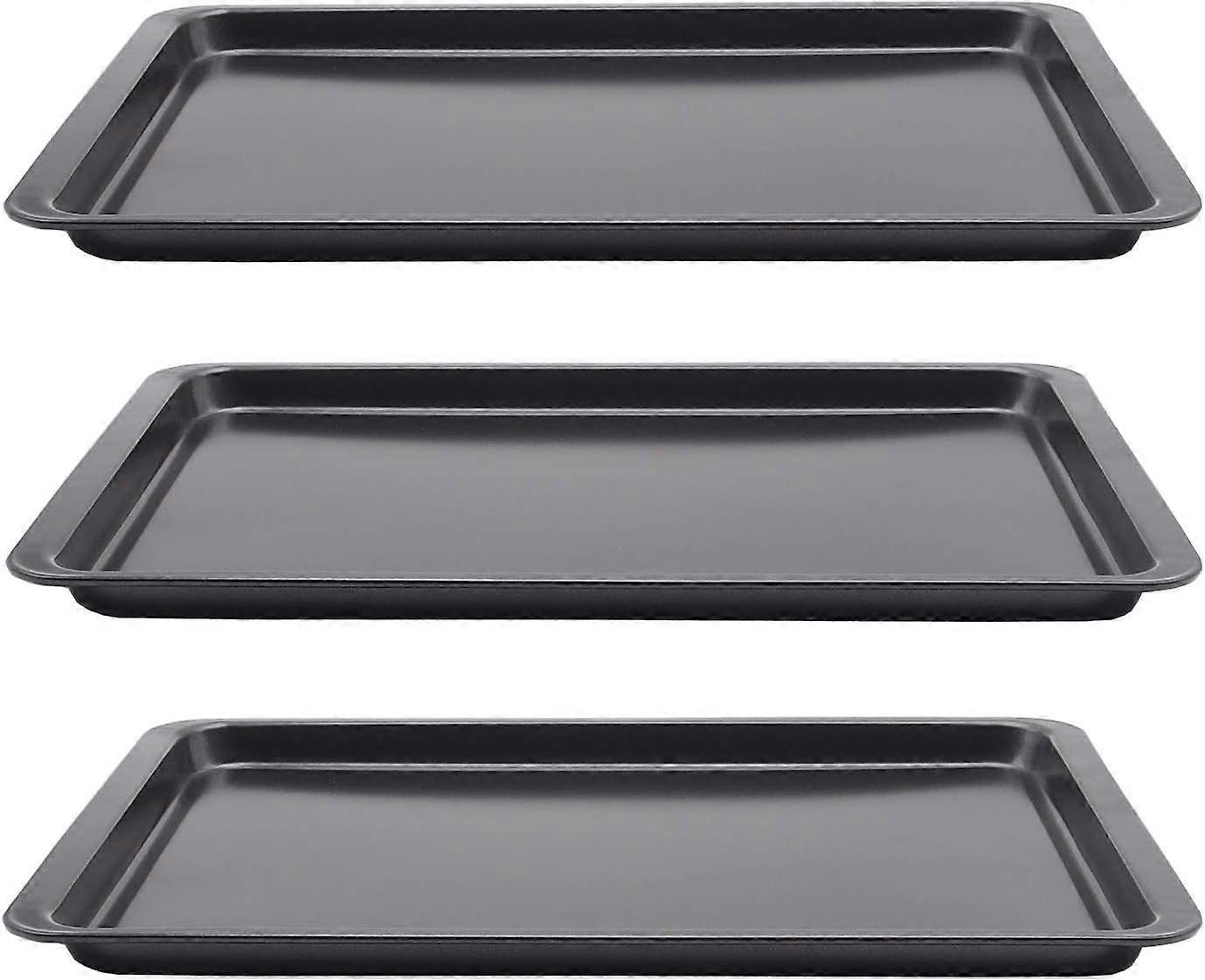 14.5" x 10" Non-Stick Baking Sheet Sets, Large Baking Tray Pans Rectangle (Set of 3)