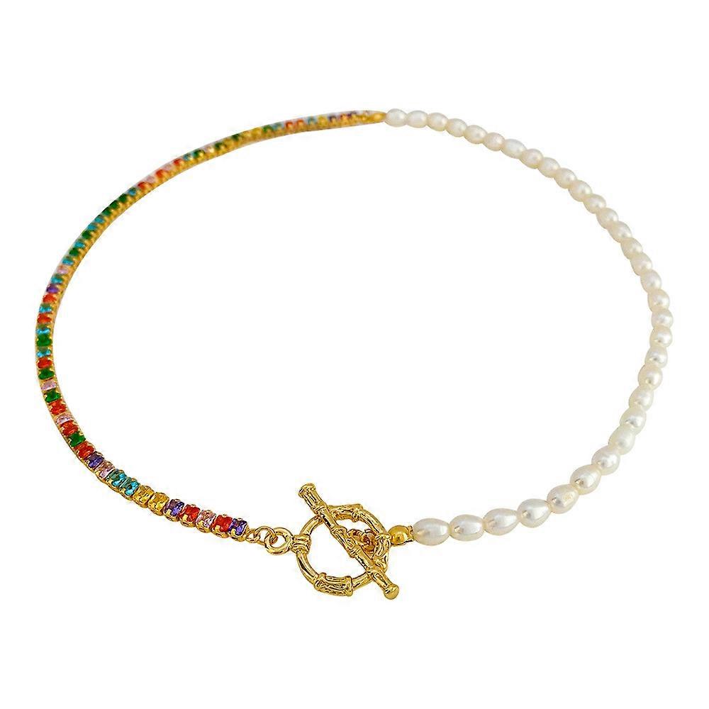 Pearl Ot Buckle Clavicle Chain Retro Simple