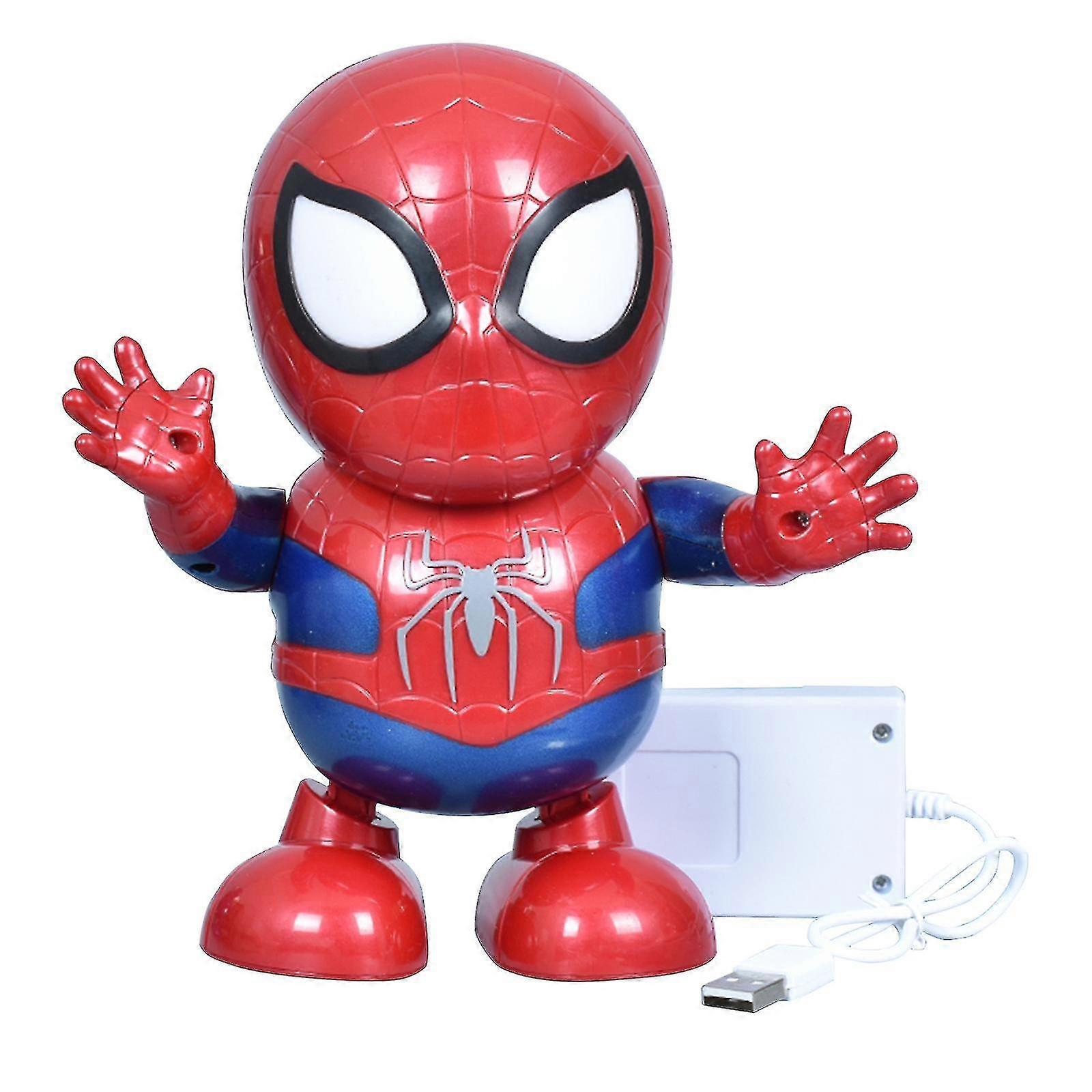 Charging Dancing Spiderman Robot Universal Wheel Smart Rotating Dancing Gift Children's Toy