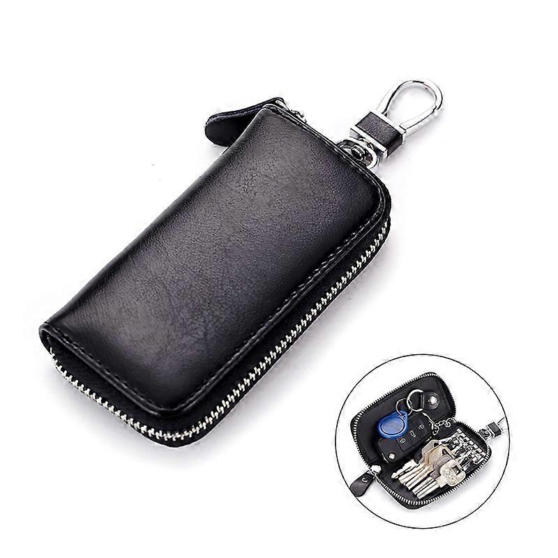 1pc Leather car key case,black11*6*2.5cm
