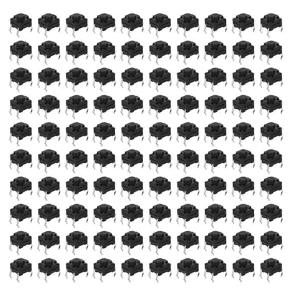 100Pcs Tactile Push Button Switch Waterproof Electronic Light Touching Patch 6 6 x 6 x 5mm