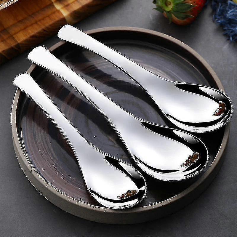 Stainless Steel Spoon Short Handle Soup Spoon Set