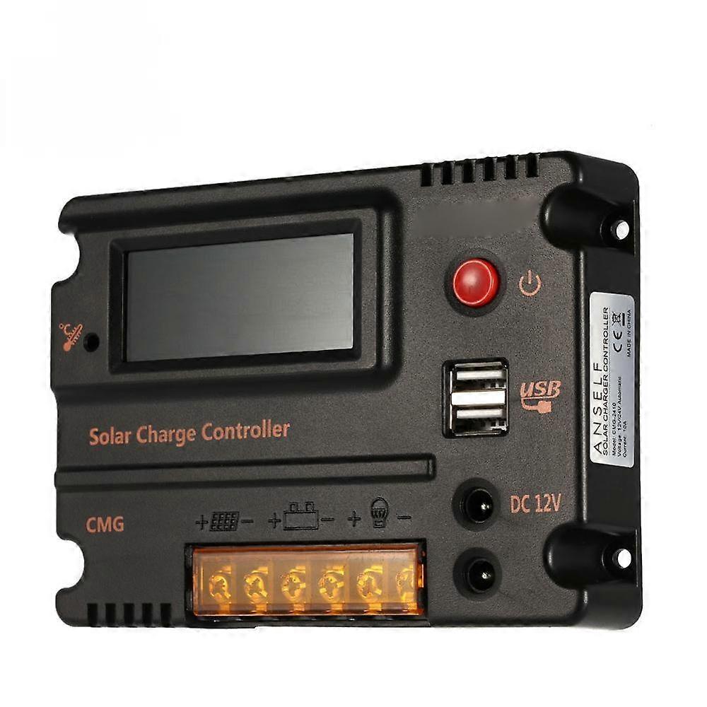 Anself 20A 12V 24V LCD Solar Charge Controller Panel Batter