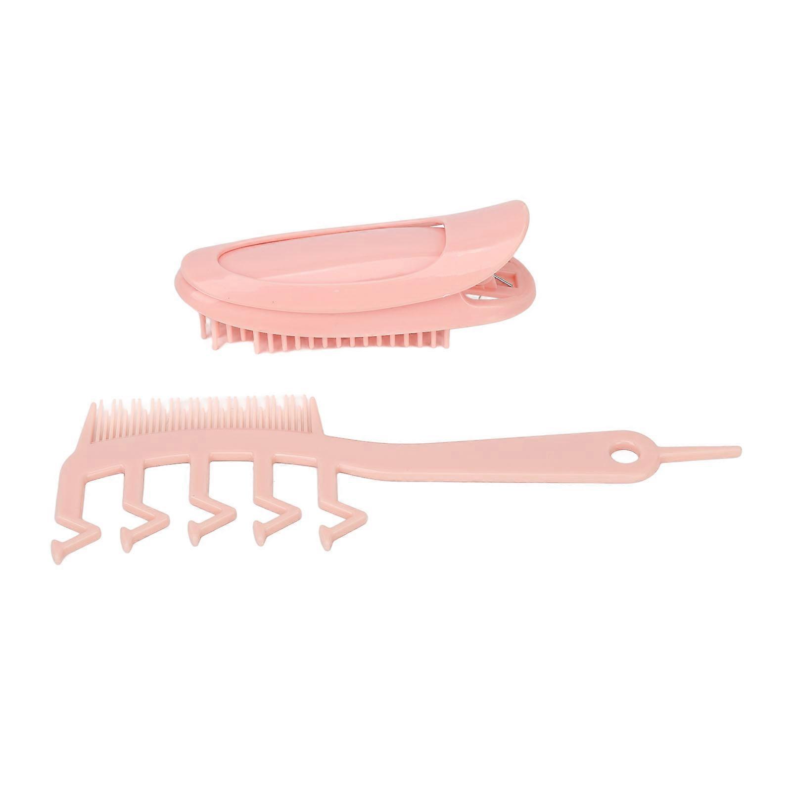 Hair Slit Comb Z Shape Ergonomic Handle Lightweight Portable Artifact Detangling Comb Hair Tool Set