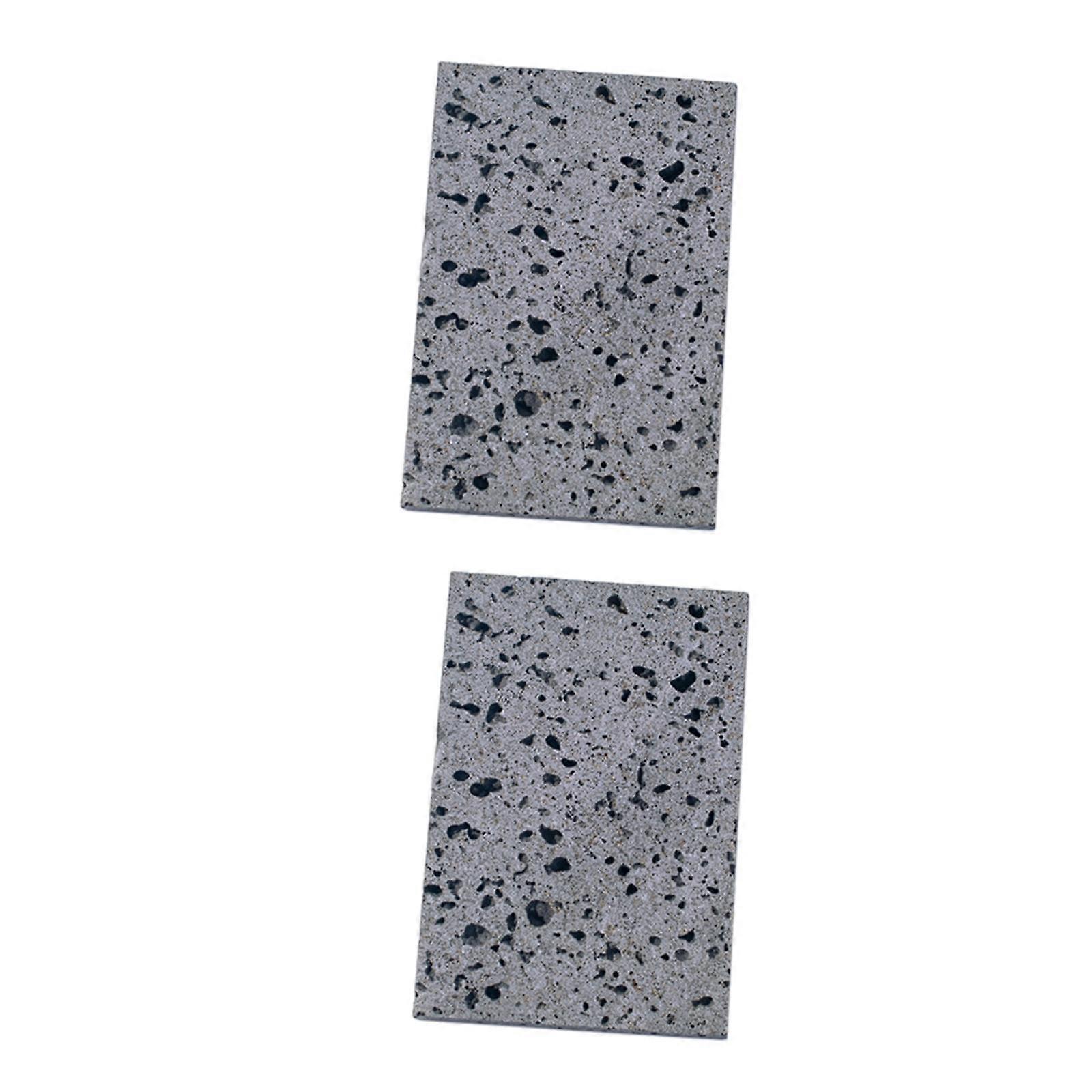 2xNatural Stone Photo Props Studio Shooting Background Board Gray Rectangle