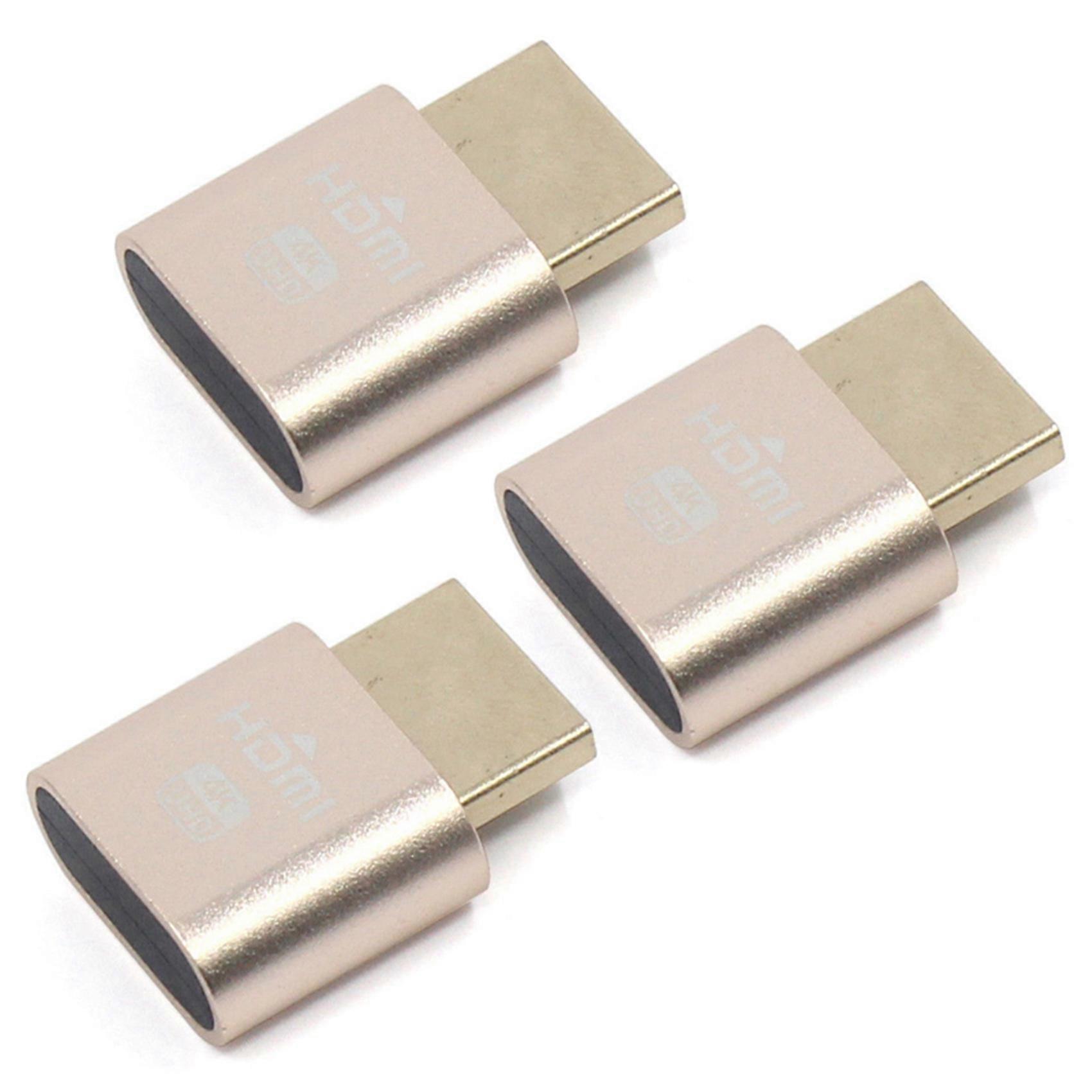 3X VGA Virtual Display Adapter DDC EDID Dummy Plug Ghost Display Emulator Lock Plate 1920X1080 New