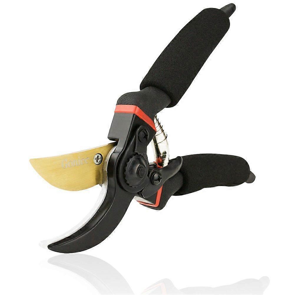 1 PC Professional  Rotating Bypass Titanium Coated Pruning Shears, Secateurs, Scissors,  Soft Cushion Grip Handle