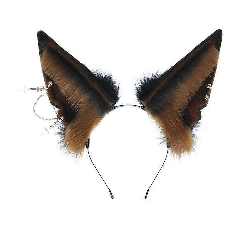 Animal Cosplay Ears Fox Cat Ears Chain Punk Cross Cat Ears Headbands