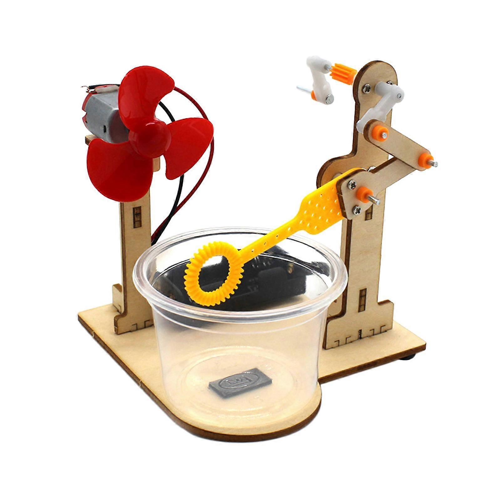 Hand Crank Bubble Machine Science Experiment Toy Experiment Toy Hand Assembled for Students