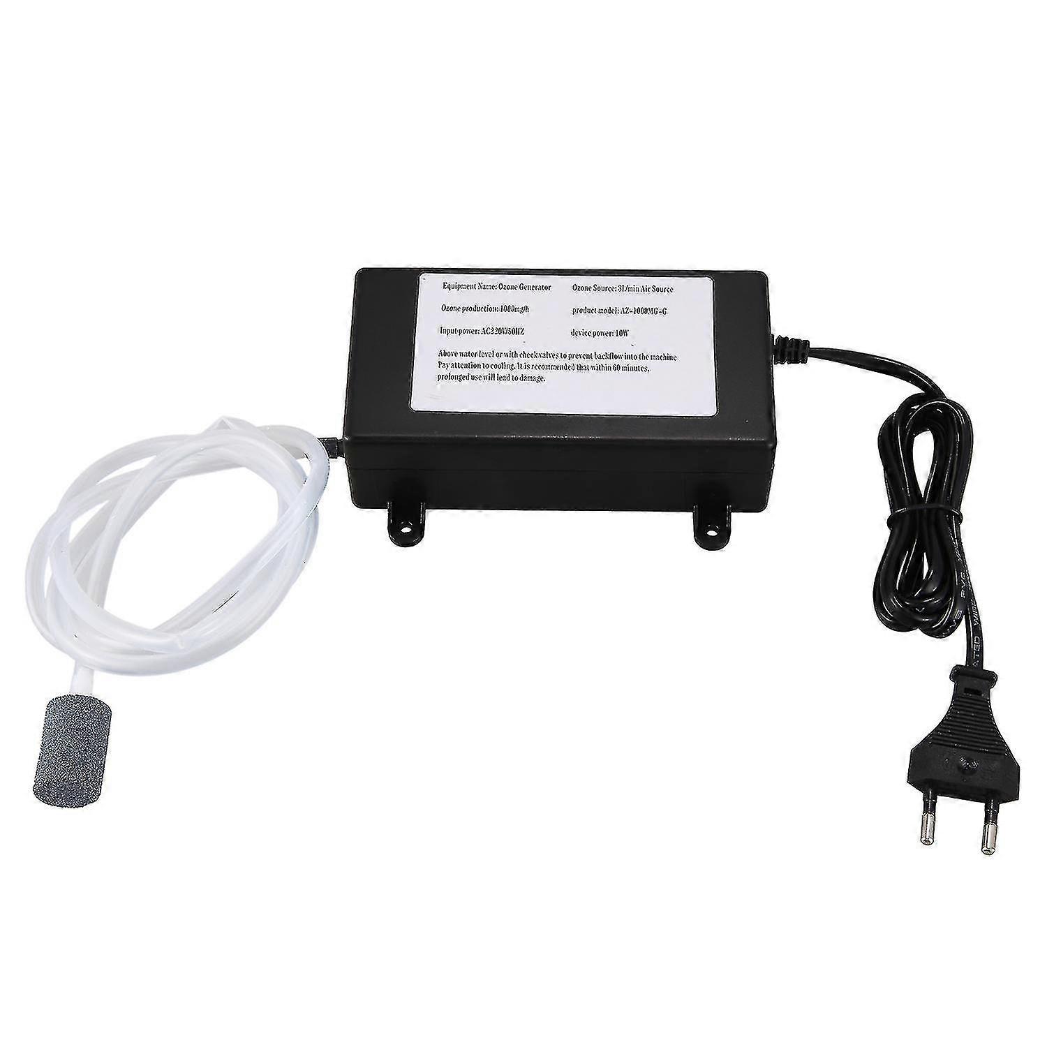 Generatore di ozono 1000mg Ozonizzatore Acqua purificatore d'aria Cleaner Trattamento Frutta Verdura Fish Tank, eu Spina