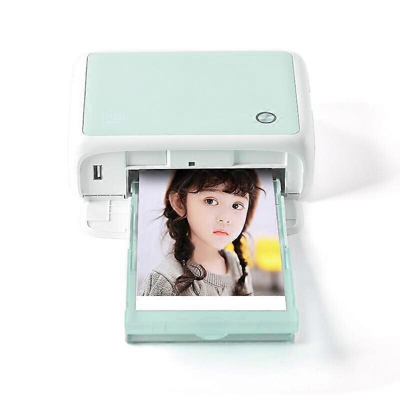 Color Photo Printer Portable Full Color Wireless Photo Printer USB Bluetooth 300DPI Thermal Sublimation Printer Or Paper Ribbon