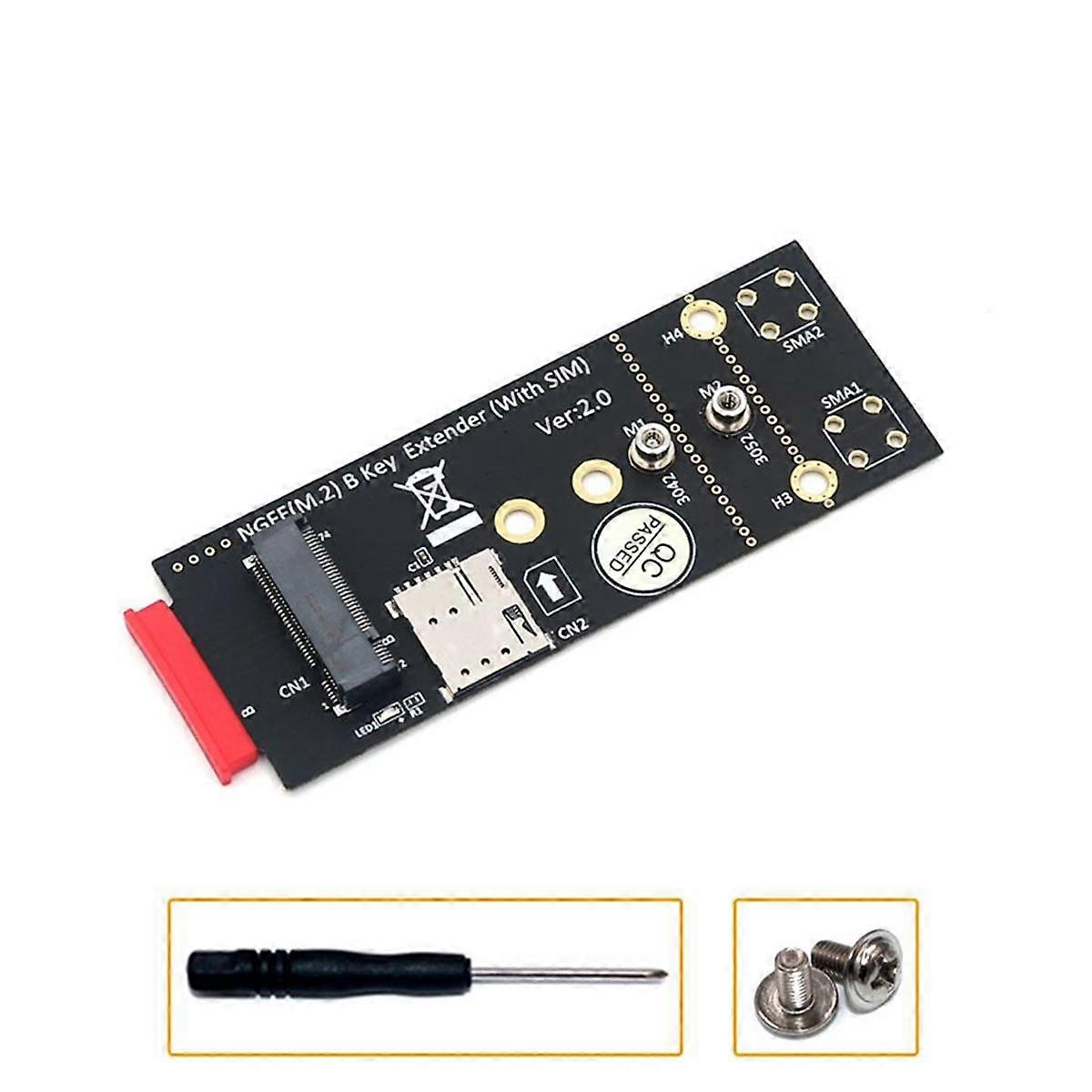 M.2 Key-B Wireless Module Adapter with SIM Card Slot Support 5G 4G 3G LTE GSM Modem for NGFF 3042 3