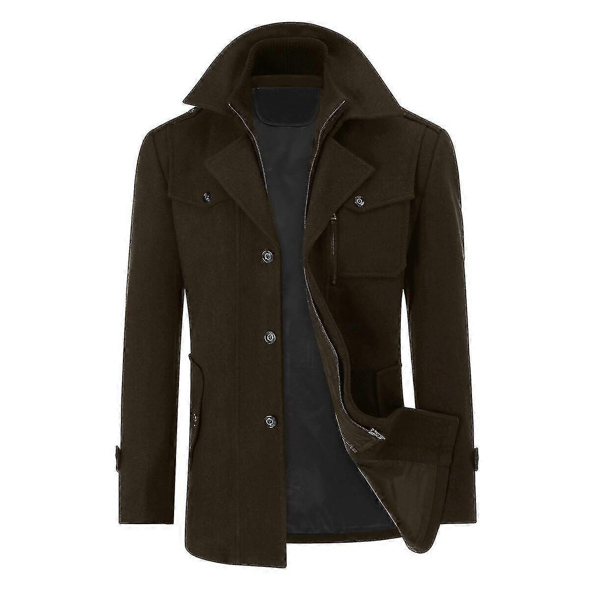 Mens Double Col Poche Caban PK