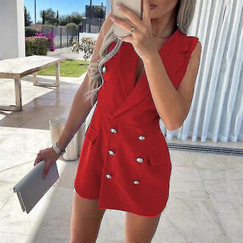 נשים בלייזר Skort מכנסיים קצרים אוברול נשים Ol Romper בלייזר Playsuit