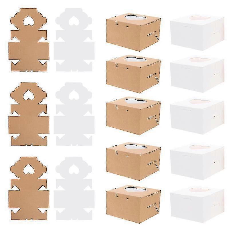 Assorted Color Food Storage Bags 40pcs Desserts Packaging Boxes Practical Cake Packing Boxes