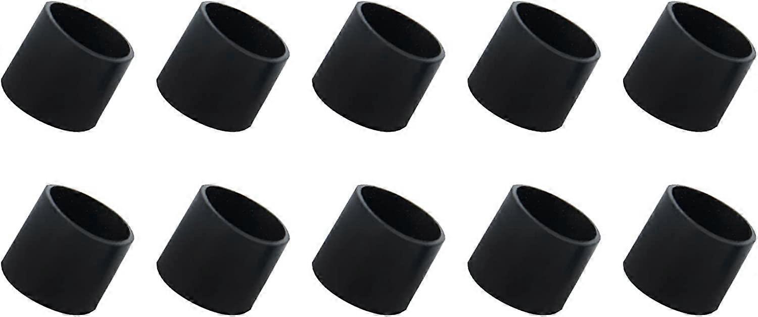 40個椅子脚エンドカバー(直径14mm)、ゴム製家具脚キャップフロアプロテクター-ソファテーブルパティオチェア用、ブラック