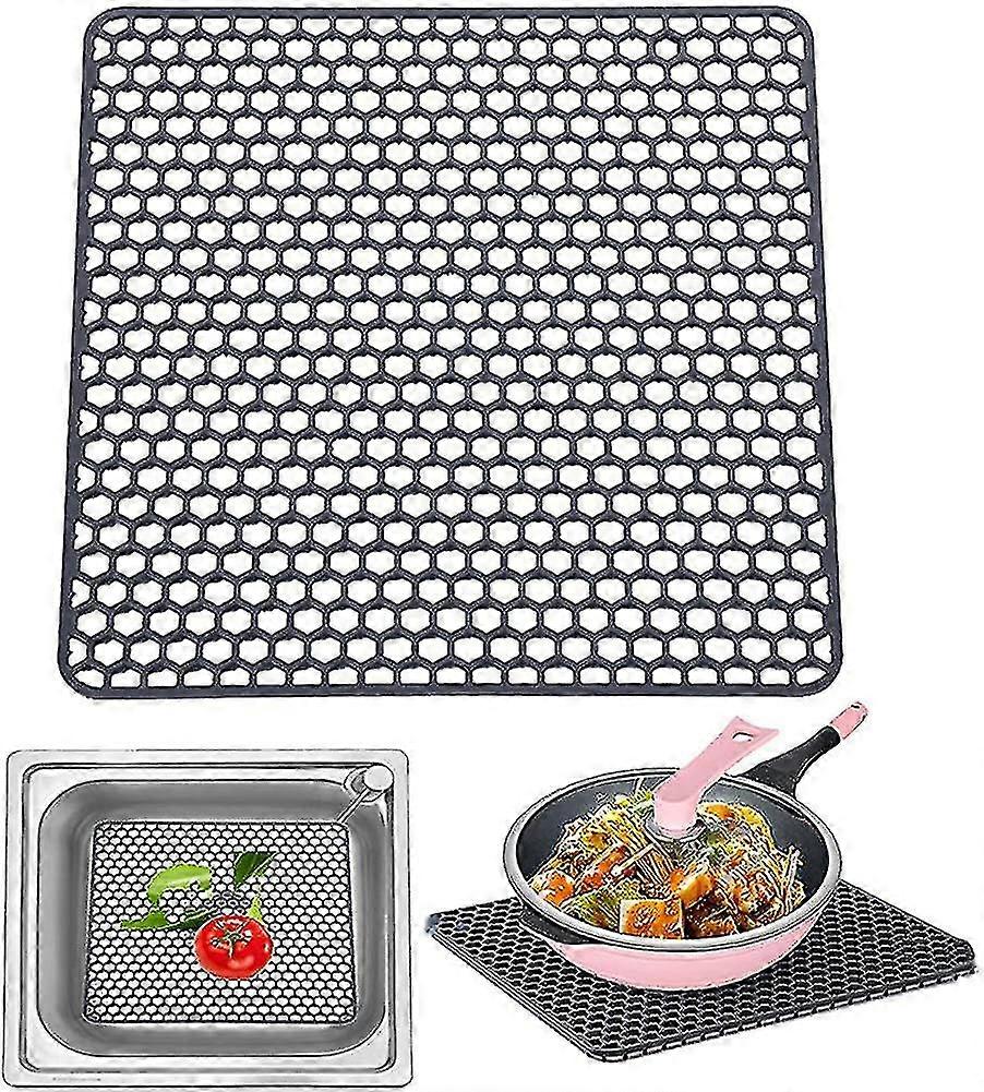 Large Sink Mat, Draining Mat, Multi-purpose Silicone, Kitchen Drainer