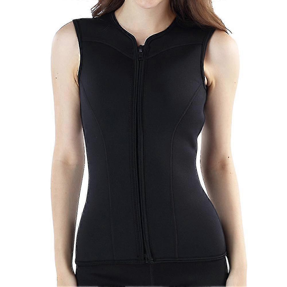 المرأة بدلة الغوص سترة النيوبرين 3mm بلا أكمام الجبهة سستة الغوص أعلى