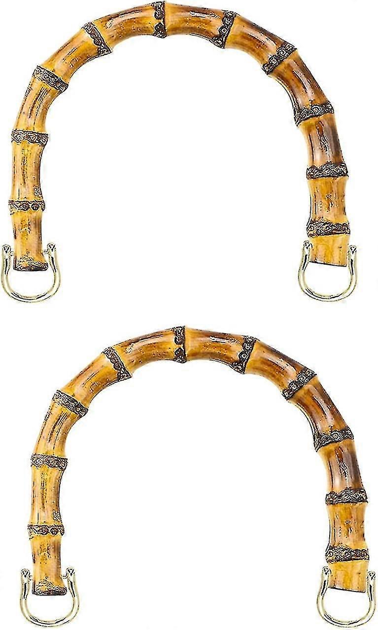 Pack Of 2 Bamboo Handbag Handles, Bag Handles Bamboo Handbag Handles, For Bags Replacement Handles (u-shape)