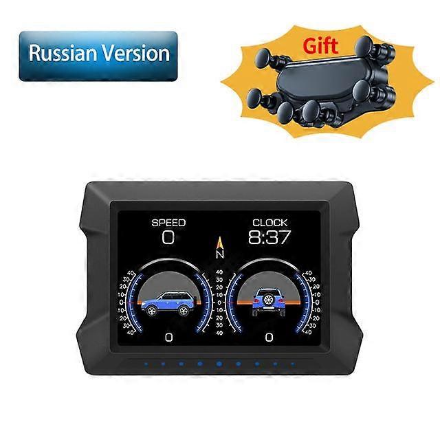 Multifunktionales Auto HUD OBD2 GPS Auto LCD Head Up Display Bordcomputer Neigungsmesser Tachometer Sicherheitsalarm Öltemperatur