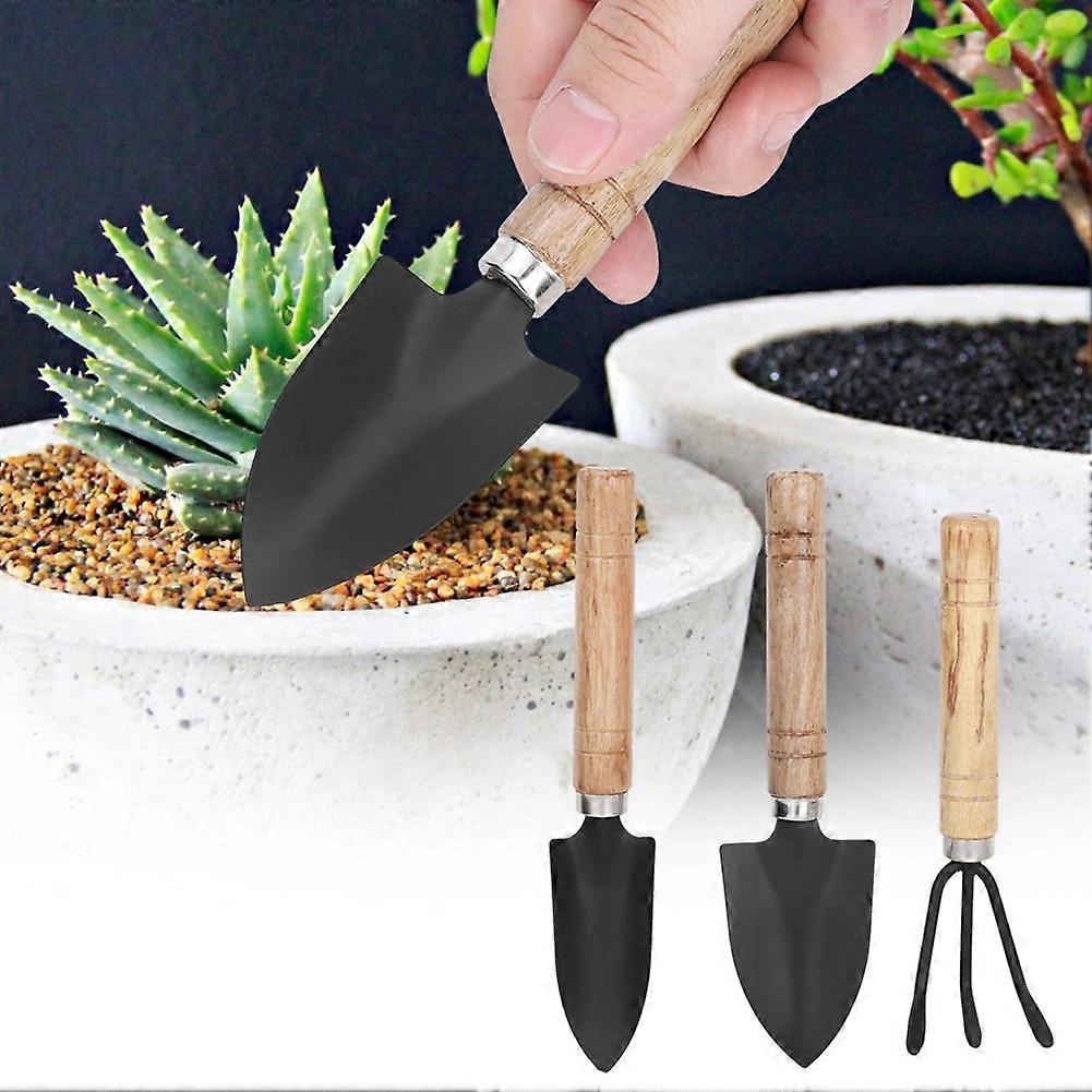 Mini Gardening Tools Set - 3pcs Spade Rake Shovel for Planting Flowers