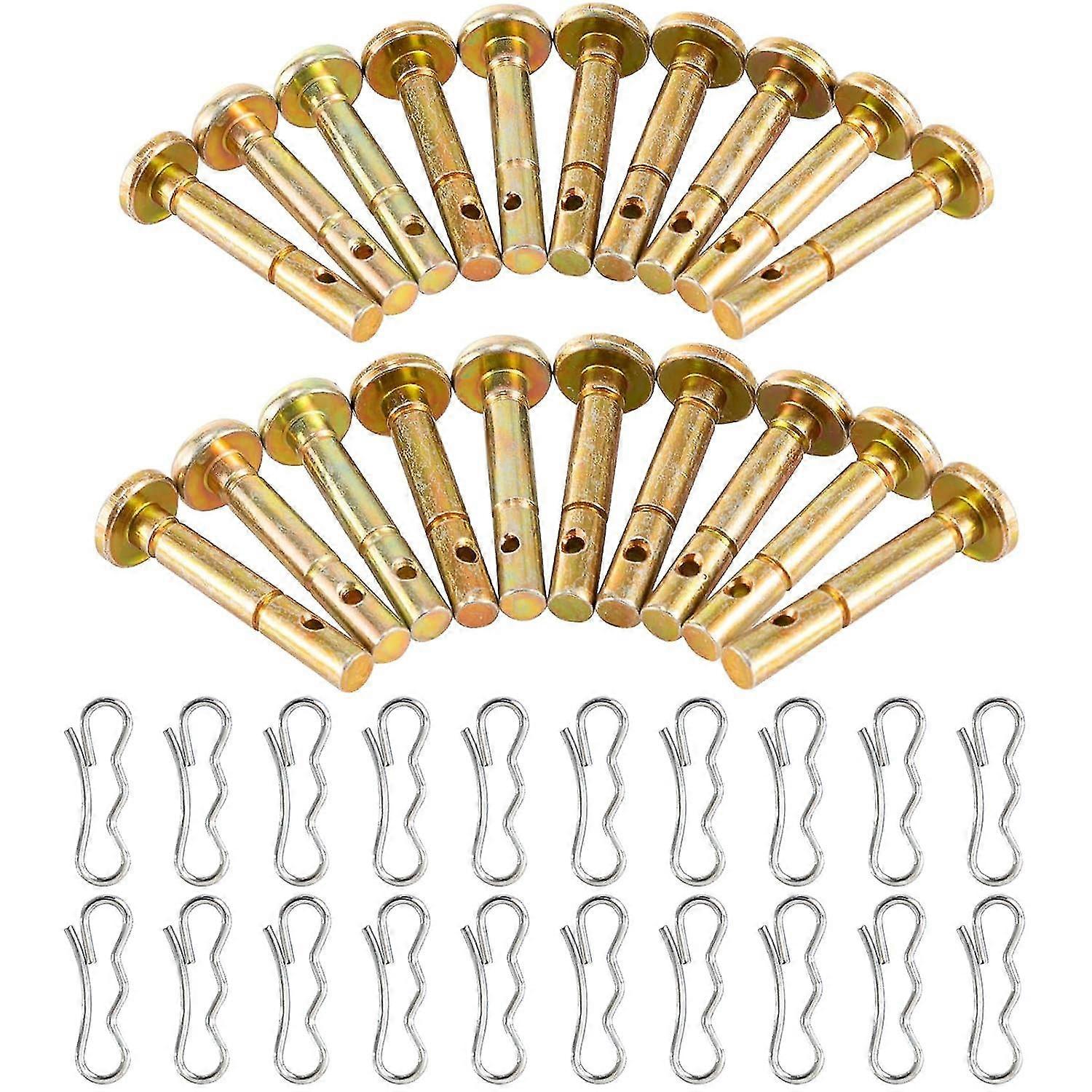 20 Sets of Shear Pins & Cotter Pins for Snowblower - 738-04124 and 714-04040 Replacement Shear Pin