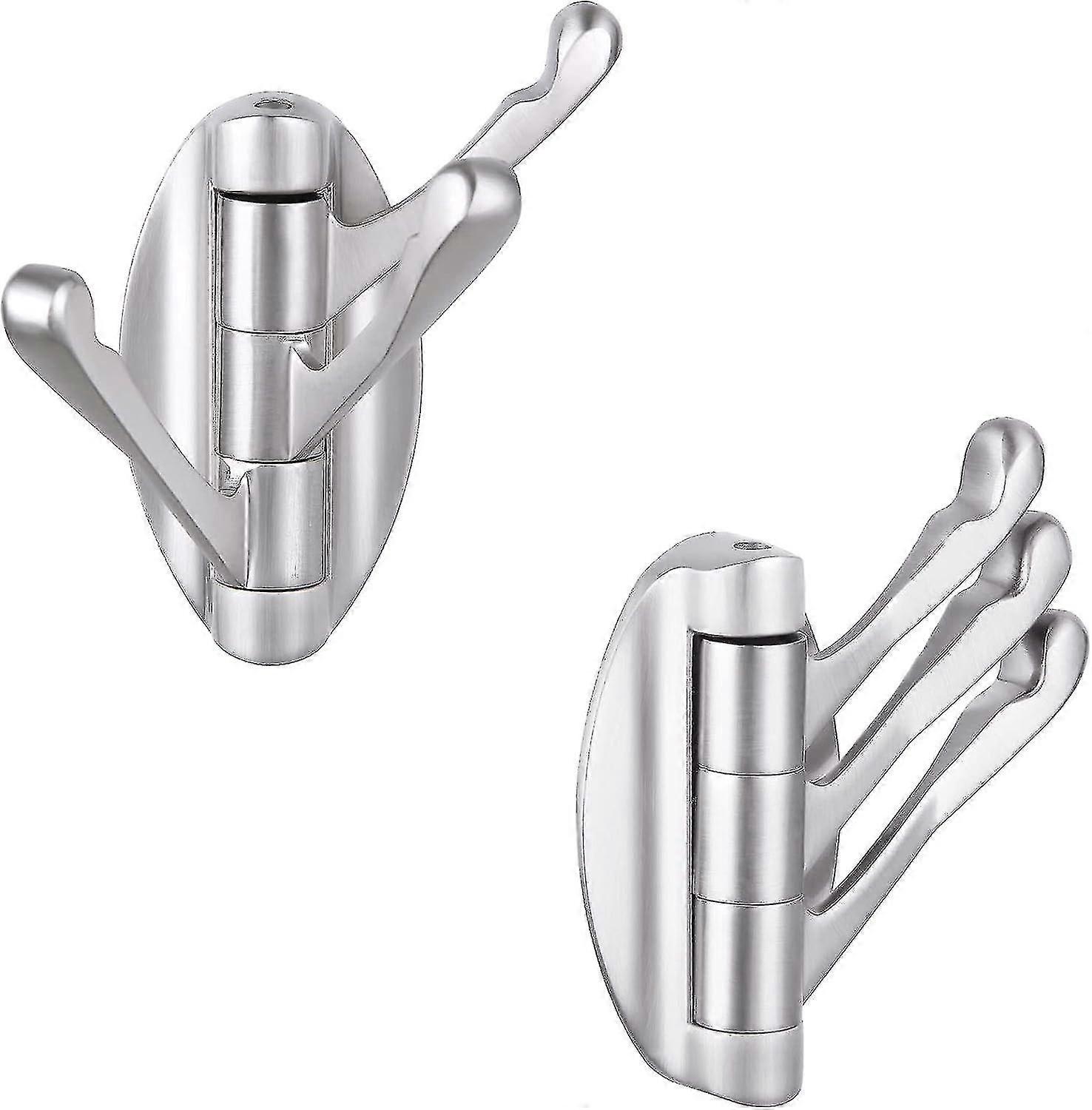 Foldable Swivel Towel Hook 2 Pcs, Angle Simple Metal Flexible Coat Hook