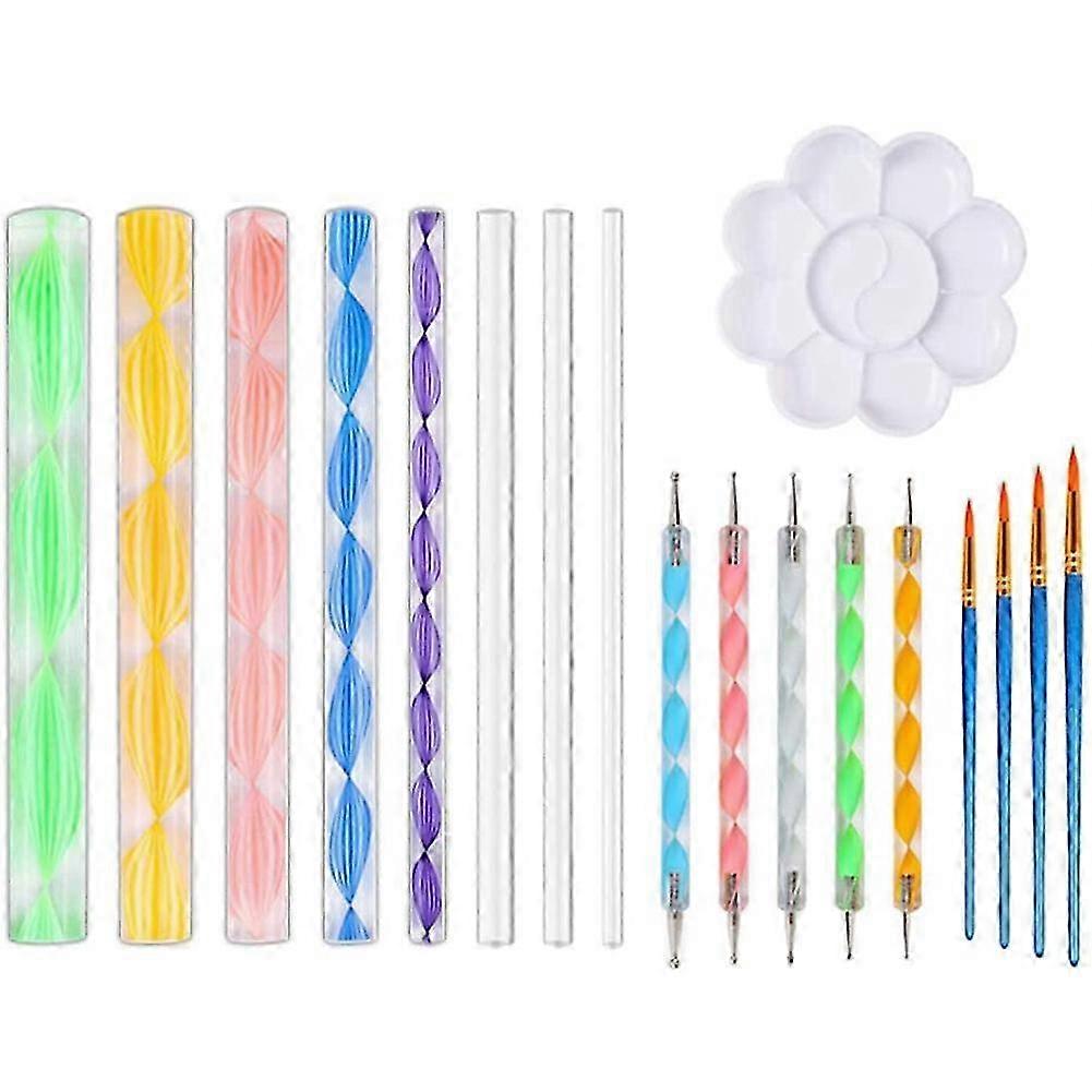 Mandala Dotting Tools Set Include Pen Dotting Tools Mandala Ball Paint Tray for Painting Rocks, Col